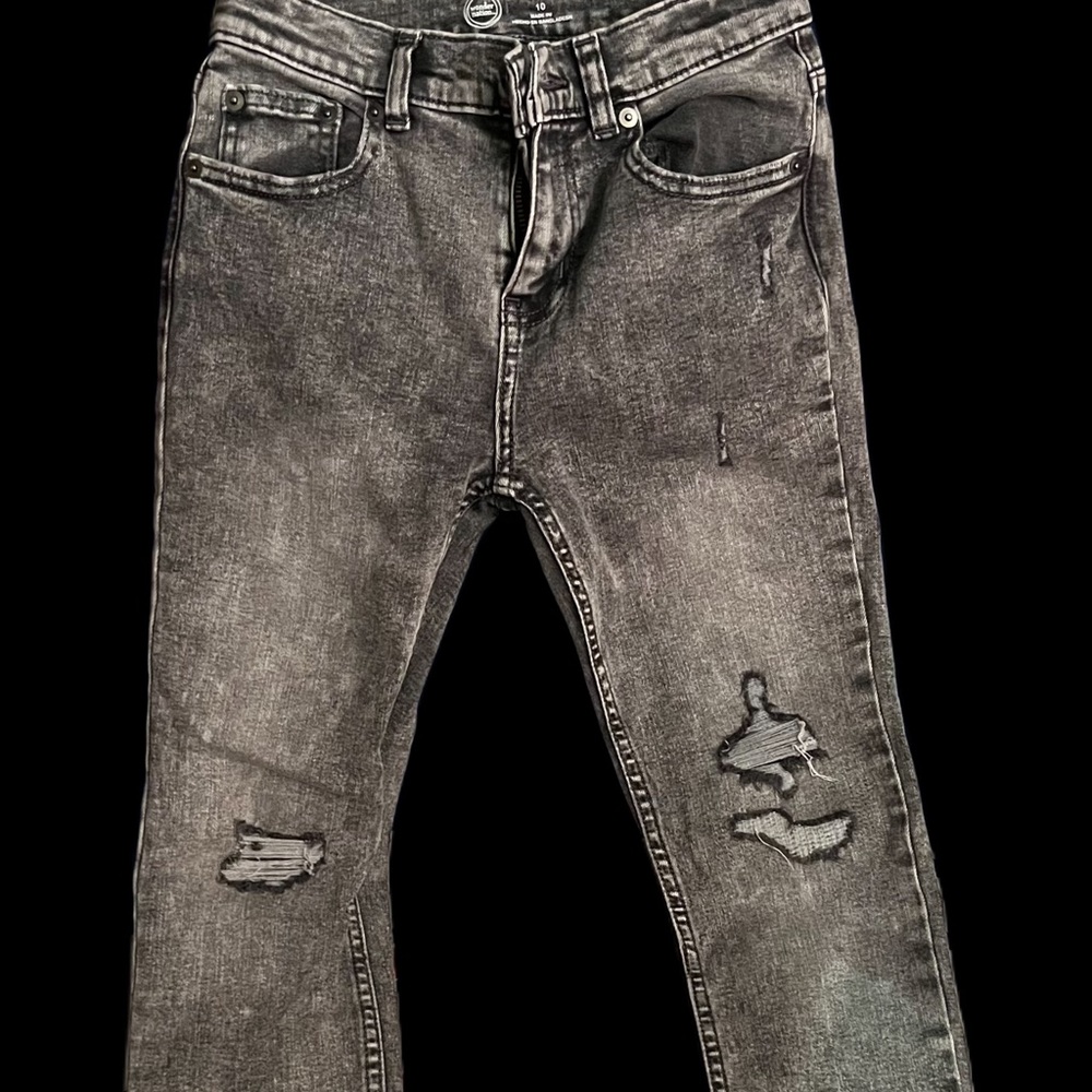 Gray slim fit boys pants